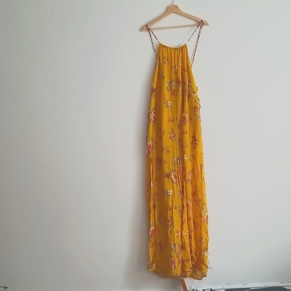 🌻 Free People Georgia Floral Jumpsuit L